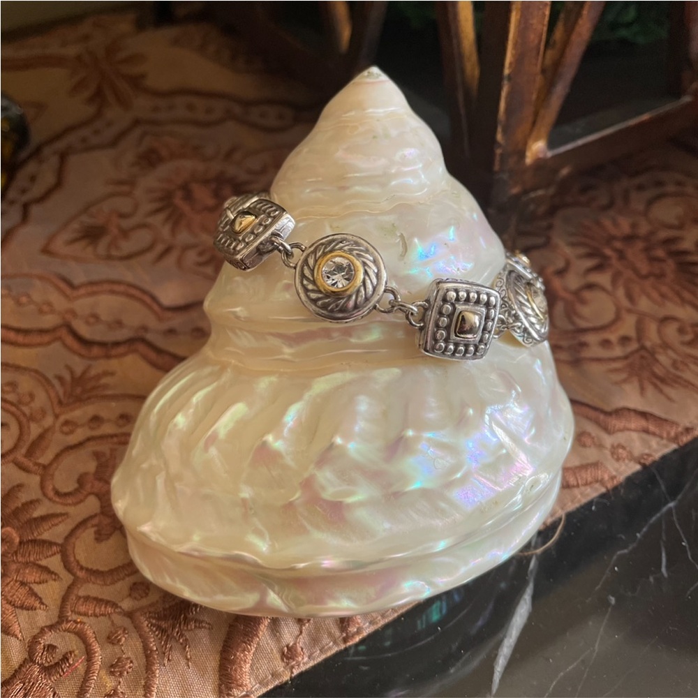 BRIGHTON HEIRESS BRACELET GOLD/SILVER/CRYSTAL - Picture 4 of 16